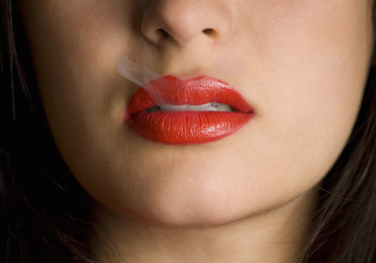 Lippenstift und Rauchen